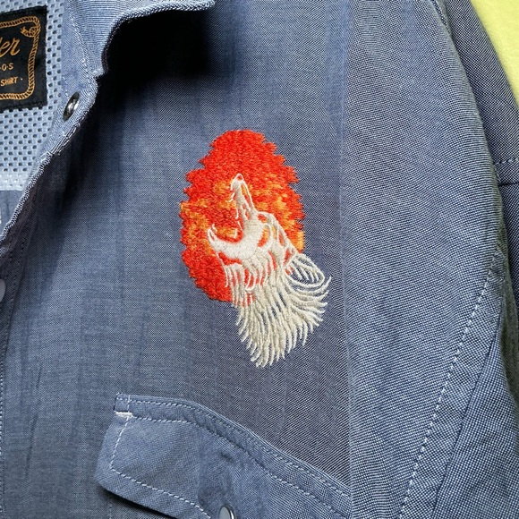 Howler Brothers Gaucho Howl At The Moon Western Cowboy Snap Buttons - Picture 9 of 9